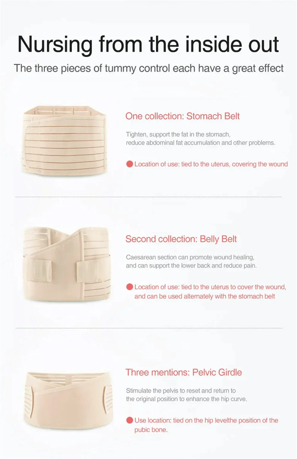 3 In 1 Shapewear Postpartum Belly Belt