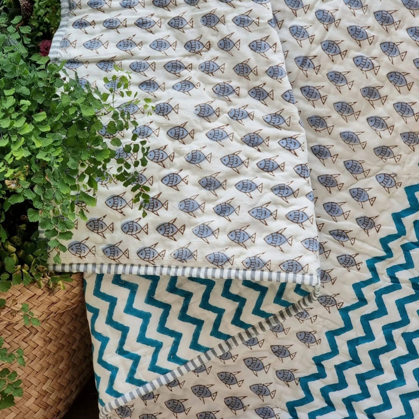 Organic Cotton Quilt - Little Fish