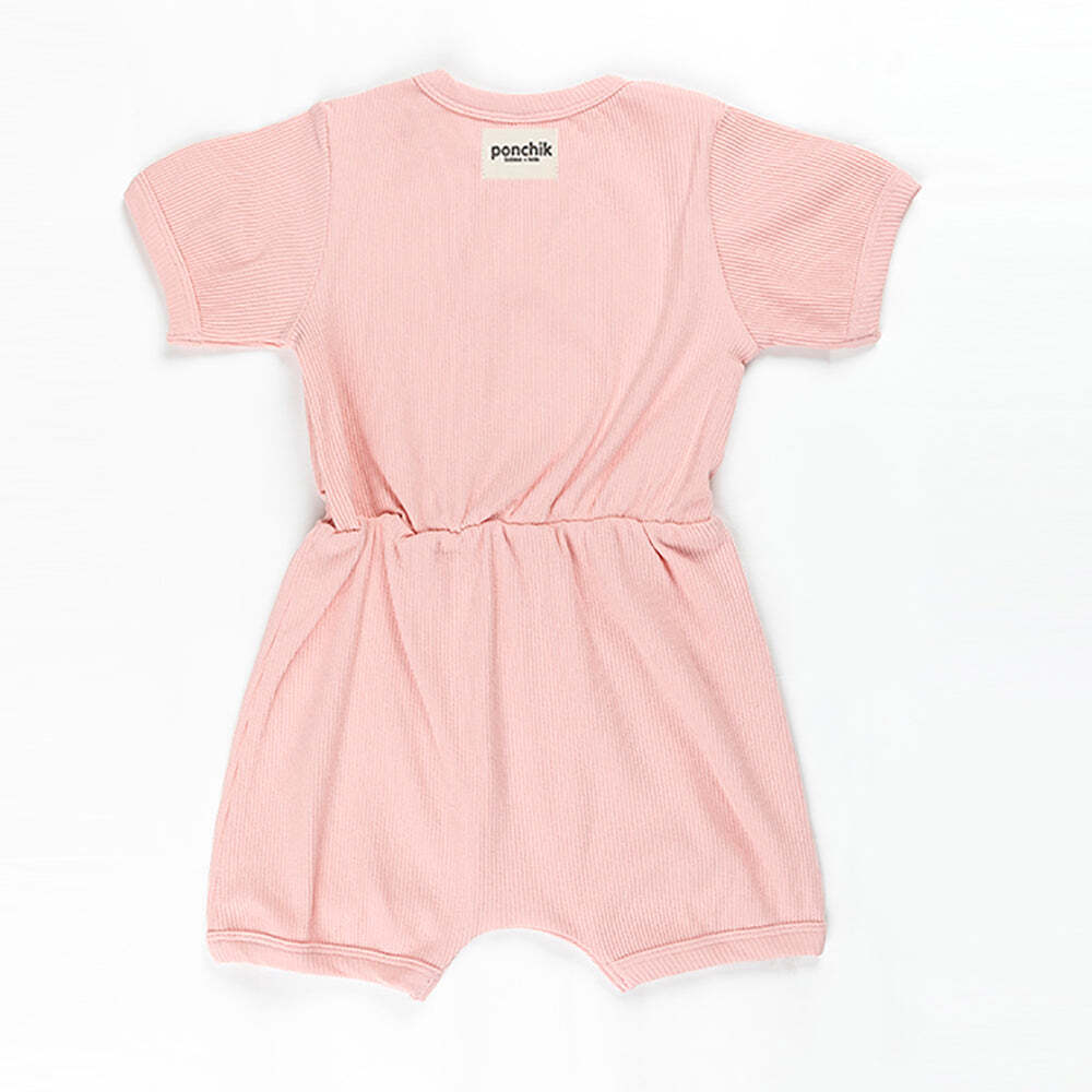 Ribbed Cotton Romper - Lemonade
