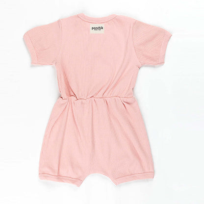 Ribbed Cotton Romper - Lemonade